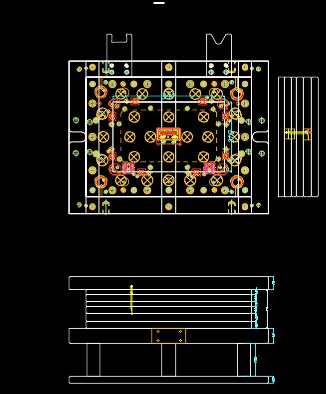 铝制电脑外壳冲压切角模具设计图